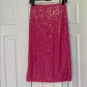 Alice + Olivia Sequin Pink Skirt size 0